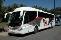 Ein Scania-IRIZA Reisebus in Lissabon-Belem/Portugal fotografiert am 17.05.2010.