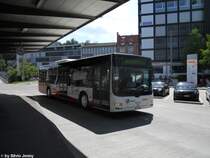 RVBW Nr. 80 (MAN A21 Lion's City) am 22.5.2010 in Baden, Bhf. West. Dieser MAN war einer der ersten LC's bei der RVBW, er wurde noch mit den RVBW-Hausfarben abgeliefert, nun erhielt er aber die A-Welle...