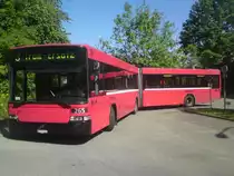 Hess Volvo 265 an der provisorischen Busschleife an der Endstation Saali infolge Anlass in der Innenstadt( Grandprix). 22.05.2010