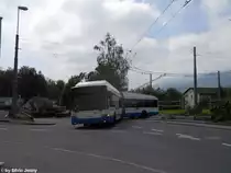 vbl Nr. 204 (Hess Swisstrolley 3 BGT-N2C) am 22.5.2010 beim verlassen der Endstation Biregghof, wo sich die Busse wegen dessen Topografie eher rundherum kippen, statt fahren...