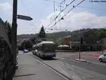 vbl Nr. 208 (Hess Swisstrolley 3 BGT-N2C) am 22.5.2010 bei der Wartegg. Bei diesem Wagen handelt es sich um den letzten St3, der ersten Serie, die 2004/2005 an die vbl geliefert wurden. Im Jahre 2006 folgten die optisch gleichen Wagen 209 und 210.