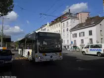 RVSH Nr. 25 (Mercedes CitaroII O530�) am 22.5.2010 beim Bhf. Schaffhausen, unterwegs nach Bargen, der n�rdlichsten Gemeinde der Schweiz.