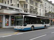 Mercedes Citaro LU 15645 mit der Betriebsnummer 724 auf der Linie 21 an der Haltestelle Kantonalbank. Die Aufnahme stammt vom 04.05.2010.