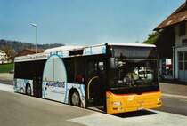 Stutz, Jonen Nr. 216/ZH 227'131 MAN (ex Nr. 20) am 24. April 2010 Aeugstertal, Kloster (mit Vollwerbung fr  Einkaufscenter Zugerland )