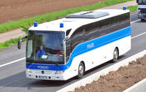 MB Tourismo der Bundespolizei unterwegs auf der A 61 bei Heimerzheim - 17.05.2010