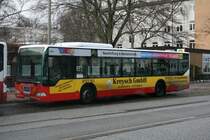 Der KVIP Citaro 0366 am 19.Februar 2010 auf der Linie 22 am U Bf. Kelinghusenstrae.