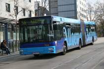 MVG 710 (MZ SW 710) macht Werbung fr die Allgemeine Zeitung.
Aufgenommen am HBF Mainz.
10.4.2010