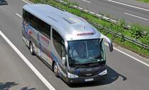 Scania Irizar  Hardings International  auf der A61 bei Rheinbach in Richtung S�den - 25.05.2010