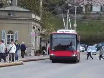 Bernmobil SwissTrolley NAW BGT-N 19 auf der Nideggbr�cke. 18.04.2010