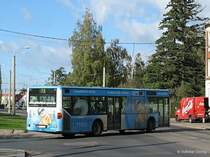 Ein Bus Mercedes-Benz O 530 N Citaro Linie 73 als Vollwerbetrger fr das Geibeltbad Pirna  Eine Welt aus Licht und Wasser  ; Dresden-Leuben, 2.11.2006
