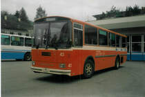 Aus dem Archiv: RTB Altsttten Nr. 43/SG 145'201 Saurer/Hess RH am 2. August 1997 Altsttten, Garage