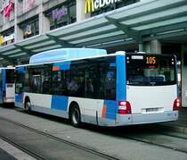 Wagen 247 (SB:SB 247) MAN Lions City der Saarbahn AG am 16.08.07 als Linie 105 am Hauptbahnhof in Saarbr�cken