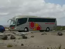 28.05.10,SCANIA Irizar an der Playa de Famara auf Lanzarote/Kanaren.