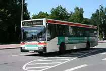 Der 1994 gebaute MB O405N1 der HHA mit der Nummer 6519 ist einer der letzten verbliebenen O405N1 der HHA 