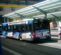 Wagen 517 (SB:SB 517) am 16.08.07 als Linie 128 am Hauptbahnhof in Saarbr�cken