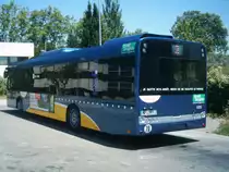 Heckansicht vom nagelneuen Solaris Urbino 12 in Avignon an der Endhaltestelle Agroparc.