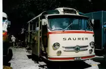 Aus dem Archiv: Wehrli, Thayngen SH 875 Saurer/Saurer (ex Rieser+Vetter, Frauenfeld) am 15. August 1998 Schwarzwasserbr�cke, Wohnbus-Treffen