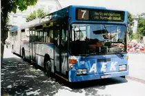 Aus dem Archiv: BSU Solothurn Nr. 56/SO 66'866 Mercedes O 405GN am 5. Juli 1999 Solothurn, Amthausplatz (mit Vollwerbung f�r  AEK )