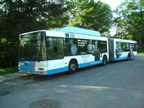 MAN Gelenkbus. Die Aufnahme des Foto war am 01.07.2010 in Saarbrcken-Fllengarten.
