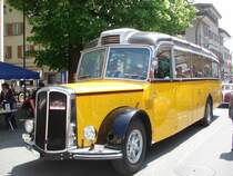 Saurer L4C Alpenwagen OW 10268. Aufgenommen am 22.05.2010 in Sarnen anlsslich der Veranstaltung OiO Oltimer in Obwalden