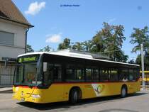 Am Samstag 18.08.07 wartet einen MB Citaro Postauto vor der Post in Dornach die SBB- Anschl�sse ab.