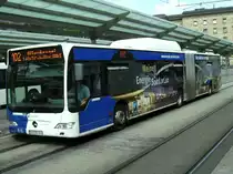 Citaro Erdgas Bus. Die Aufnahme des Foto war am 06.07.2010 in Saarbr�cken am Hauptbahnhof.