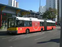 Solaris Urbino auf der Linie M11 nach S-Bahnhof Sch�neweide am U-Bahnhof Johannistaler Chaussee.