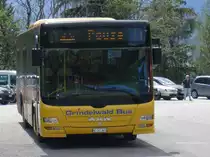 Hier ein MAN LN 363 von GrindelwaldBus in Grindelwald beim der Haltestelle „Oberer Gletscher“ ab da kommt man nur mit dem Bus /PostAuto zur Schwarzwaldalp  (Aufgenommen am 23.05.2010)