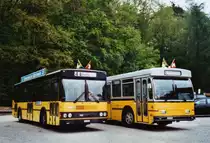 Bustag 2010 in Schaffhausen: Ruklic, Schaffhausen SH 39'570 Scania/FHS und Wanner, Schleitheim SH 58'045 Saurer/Hess SH am 16. Mai 2010 Schaffhausen, Solenberg