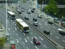 Hier ist ein Citaro  Bus zu sehen. Die n�chste Haltestelle ist Saarbr�cken Rathaus. Auch dieses Foto habe ich am 22.07.2010 gemacht.