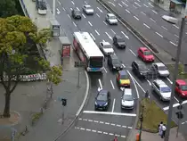 Abfahrt der Linie 126 an der Haltestelle Wilhelm Heinrich Br�cke. Die Aufnahme des Foto war am 22.07.2010.