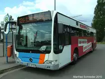 Hier ist ein Citaro Bus mit der neuen Wochenspiegel/Die Woch Werbung zu sehen. Das Foto habe ich am 24.07.2010 in Saarbr�cken Brebach gemacht.
