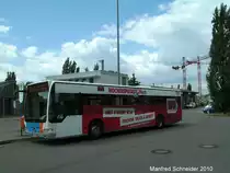 Hier ist ein Citaro Bus mit der neuen Wochenspiegel/Die Woch Werbung zu sehen. Das Foto habe ich am 24.07.2010 in Saarbr�cken Brebach gemacht.