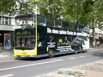 MAN Lion's City DD (Doppelstock) auf der Linie M29 nach Grunewald Roseneck an der Haltestelle Charlottenburg Bleibtreustra�e.