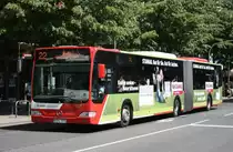Aseag 247 (AC L 578) macht Werbung f�r Stawag.
Aachen Theaterplatz, 4.6.2010.