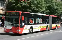 Aseag 185 (AC L 223) macht Werbung f�r Auto Kuckartz.
aachen Theaterplatz, 4.6.2010.