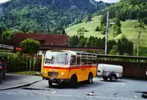 80 Jahre Postautostrecke auf die Griesalp: Schmid, Th�rishaus BE 26'105 Saurer/R&J (ex Geiger, Adelboden Nr. 9) am 29. Mai 2010 Reichenbach, Bahnhof