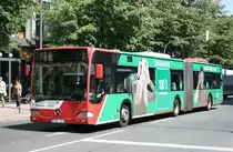 Aseag 155 (AC L 293) macht Werbung f�r Radio 100,5.
Aachen Theaterplatz, 4.6.2010.