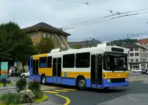 trn Nr. 111 (NAW/HESS) bei der Einfahrt am Bahnhofplatz in La Caux-de-Fonds am 28.07.10