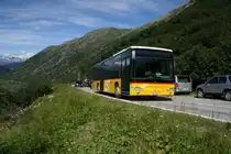 Citaro im Passeinsatz: Seit dieser Saison setzt PU Bundi, Disentis, auf der Linie auf den Lukmanierpass einen Citaro � ein (GR 95'248). Aufnahme am 7.8.2010 unterhalb des Sta.-Maria-Sees. 