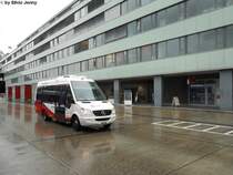 RVBW Nr. 16 (Mercedes Sprinter) am 2.8.2010 in Baden, Bhf. West. 