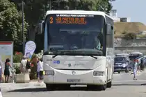 LES MOUETTES-Irisbus am 4.8.10 les mouettes f�hrt auf der Ile de R� im Departament Poitou-Charentes im Westen Frankreichs 