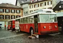 Jubil�um 60 Jahre Trolleybus in Winterthur: WV Winterthur Nr. 25 Saurer/Saurer Trolleybus am 19. Juni 2010 Winterthur, Marktplatz (Foto: Lukas Doyon)