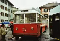 Jubil�um 60 Jahre Trolleybus in Winterthur: WV Winterthur Nr. 25 Saurer/Saurer Trolleybus am 19. Juni 2010 Winterthur, Marktplatz (Foto: Lukas Doyon)