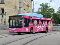 Wagen 246 der Saarbahn bedient am 27.8.10 die Linie 128 zur Ru�h�tte am Hbf.