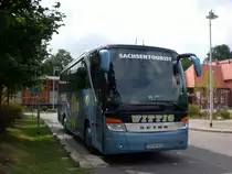 Setra S 400er Serie (Comfort Class) der Firma Wittig am Bahnhof Seebad Ahlbeck.