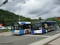 Solaris Urbino un MAN Lions City am Saarbr�cker R�merkastel.
