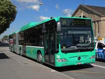 Fabrikneuer Mercedes Citaro mit der Betriebsnummer 726, kurz nach in Betirebnahme, auf der Linie 36 am Bad. Bahnhof.Die Aufnahme stammt vom 01.09.2010.