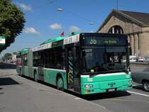 MAN Bus mit der Betriebsnummer 763 an der Haltestelle Bad. Bahnhof auf der Linie 36. Die Aufnahme stammt vom 01.09.2010.