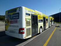 Heck eines MAN City Lions. Mit Vollwerbung der Lernzentren in Baden.